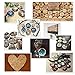 Binsn 12pcs 3.5-4 inch Unfinished Natural Wood Slices with Bark for Crafts Tree Bark Log Discs for DIY Crafts Christmas Rustic Wedding Christmas Ornaments by