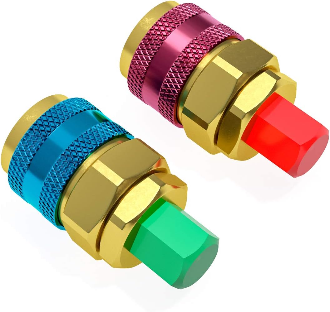 AURELIO TECH 3 Way AC Manifold Gauge Set, Fits for R134A R12 R22 and R502 Refrigerants, with 5FT Hose, Acme Tank Adapters, Quick Couplers and Can Tap (Instruction Included): Automotive