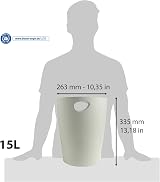 Exacompta Ecobin Waste Paper Bin 15 L Grey 263 x 263 x 335 mm view 3