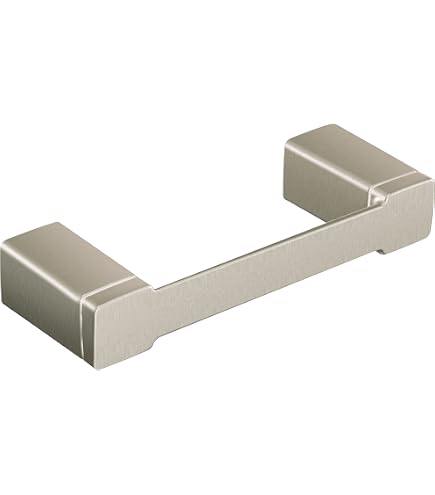 Moen Papierhalter KYVOS Gebürstetes Nickel | Verdeckte Montage | Einfacher Rollenwechsel | Für Bad & Gästetoilette