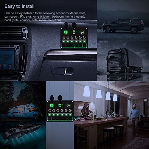 image for DCFlat 3 Gang / 4 Gang / 6 Gang / Circuit LED Car Marine Boat Rocker S