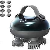 arboleaf Scalp Brush Rechargeable Head Brush Scalp Stress Relax, Waterproof Handheld Hair Scratcher with 8 Removable Claws Ca