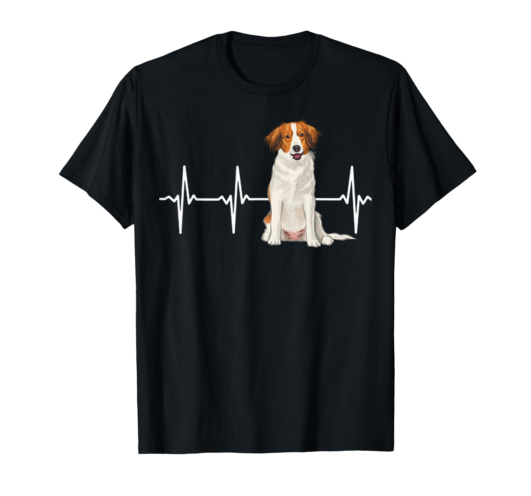 Nederlandse Kooikerhondje Heartbeat Dog Lover T-Shirt