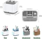 toprance Anti-slip Electric Toothbrush Holder with 4 Compartments view 7