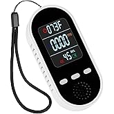Vzmcov Portable Carbon Monoxide Detector Mini air Quality Monitor with Lanyard Alarm, CO Gas/Humidity Sensor/Indoor/Outdoor Thermometer, Battery Powered LED Screen