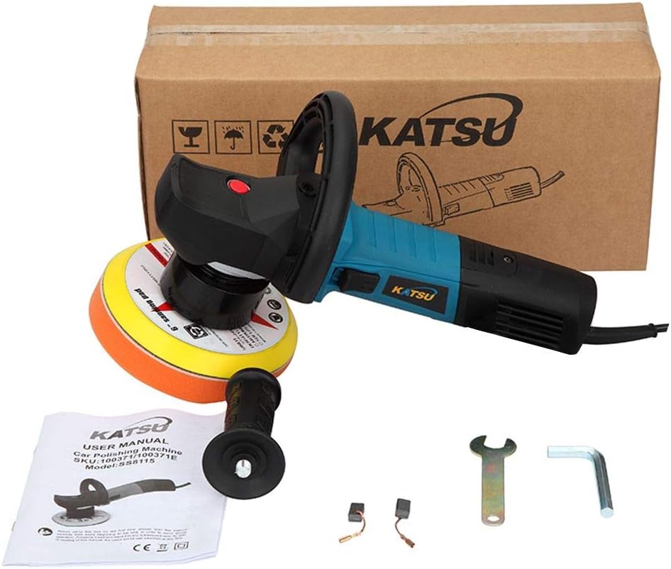 KATSU Dual Action Car Polisher, 850W 150mm Random Orbital Polisher, Electric Buffer Polishing Waxing Machine