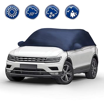 ECD Germany Halbgarage Größe L - 292 x 147 x 50 cm (LxBxH) - Wasserabweisend - 100% Nylon-Taftgewebe - UV-Beständig - Autogar