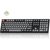 Keychron K10 Max QMK Wireless Custom Mechanical Full-Size Keyboard | 2.4 GHz Wireless &amp; Bluetooth with Hot-swappable Apex Banana Switch Compatible with Mac Windows Linux - Black