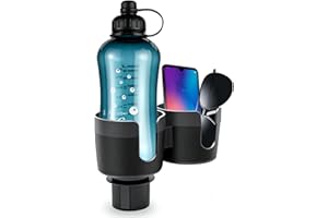 Cup Holder Expander for Car, 2 in 1 Cup Holder Phone Mount with Adjustable Base, Car Cupholder for Yeti Hydro Flasks 16-40oz 