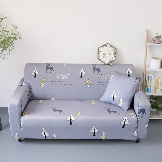Funda De Sofá,Fundas Elásticas Elásticas para Sofá, Color Gris Y Gris
