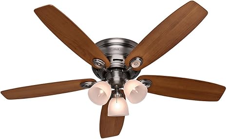 Hunter 23903 Low Profile Iv Plus 52 Ceiling Fan Antique Pewter