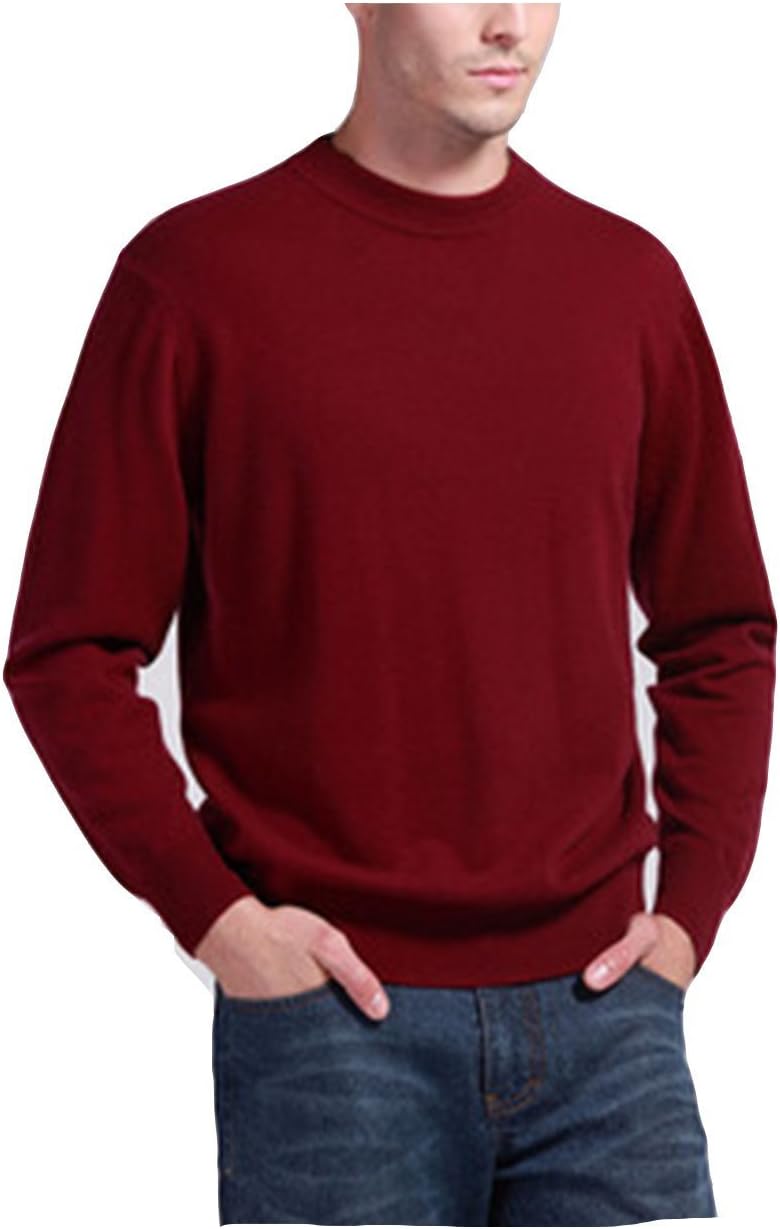 LOG SWIT Man's Cashmere Sweaters Winter Autumn O-Neck Long Sleeve Pullovers Soft Warm Knitwear