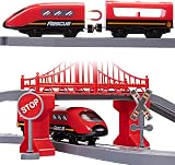 XIAPIA Railway Learning Train Set 66 Pcs Red Fire Engine Kids 3+ Educational view 3