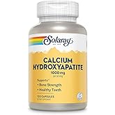 Solaray Calcium Hydroxyapatite 1000mg - Calcium Supplements for Women & Men, Hydroxyapatite Powder Capsules, Healthy Teeth and Bone Support - 120 Capsules