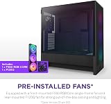NZXT H5 Flow RGB Compact ATX Mid-Tower Case F360 RGB Core Included view 6