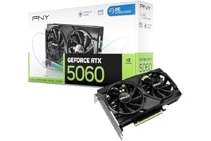 PNY NVIDIA GeForce RTX™ 5060 OC Dual Fan, Graphics Card (8GB GDDR7, 128-bit, SFF-Ready, PCIe® 5.0, HDMI®/DP 2.1, 2-Slot, NVID