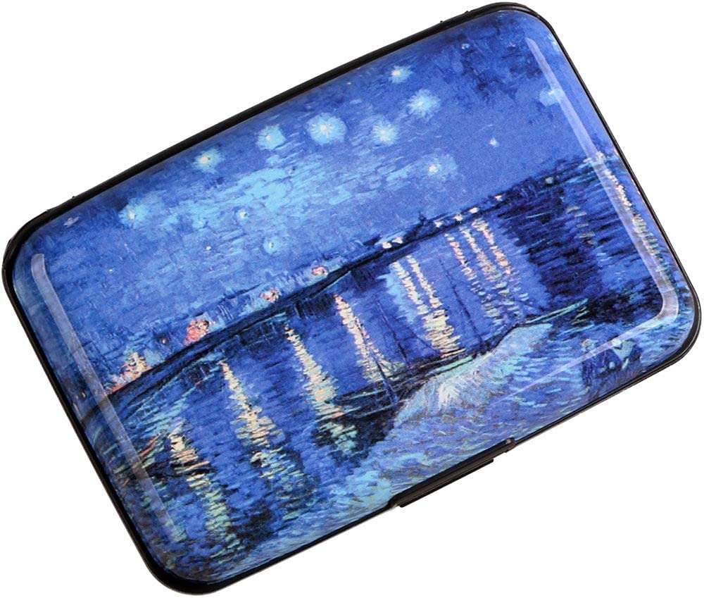 BOHONG Mini Aluminum Cards Wallet RFID Credit Card Holder RFID Credit Card Case Bussiness Card Case Metal ID Case for Men Women-Bridge