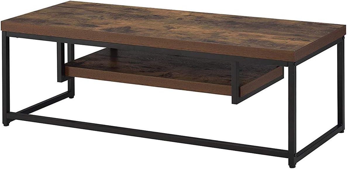 Best Acme Bob Weathered Oak And Black Tv Stand