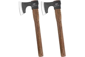 DWFKHT 16.5" Throwing Axe, 2 Pack Throwing Axe Set with 1065 High Carbon Steel & Beech Wood Handle, Perfect for Axe Throwing Games, Competition and Recreation, Ideal Gift for Men (Black)