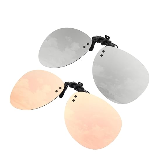 GQUEEN Polarisierte angeklippt Flip Randlose Flieger Objektiv Außen Fahren Angeln Sonnenbrillen,JP94