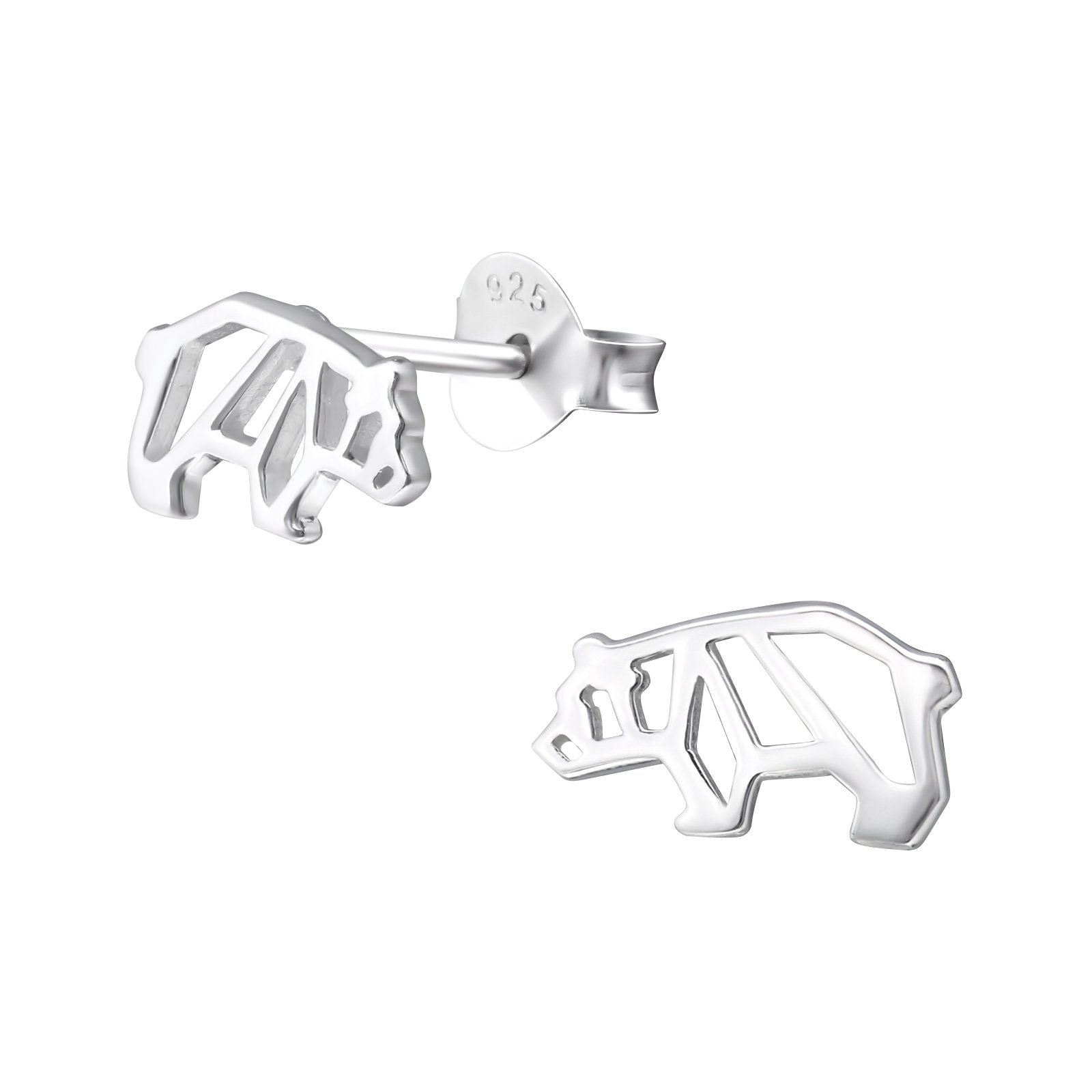 925 Sterling Silver Women Bear Stud Earrings for Women & Girls – Gift-Ready Jewellery by The Rose & Silver Company