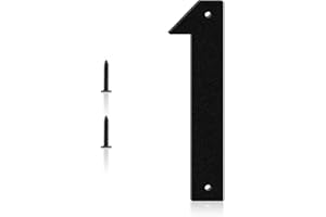3 Inch House Numbers & Letters Complete Set, Black Metal Modern Waterproof Rustproof Outdoor & Outside Address Signs for Wall