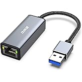 BENFEI Adaptateur Ethernet, USB 3.0 vers RJ45 1000 Mbps Gigabit LAN adaptateur compatible avec MacBook, Surface Pro, PC avec 