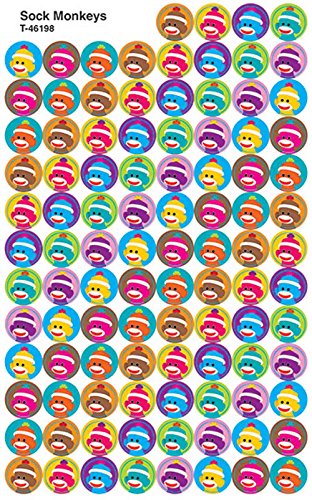 Trend Enterprises Sock Monkeys Super Spots Stickers (800 Piece)