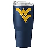 Logo Brands NCAA 30 oz Powder Coat Tumbler - Double-Wall, Vacuum-Insulated Stainless Steel With High-Lip Slider Lid–Keeps Drinks Hot Or Cold For Hours – Ideal For Tailgates & Everyday Use