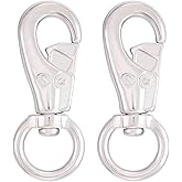 SHONAN 4" Heavy Duty Swivel Hook for Hammock Chair, Marine Grade Large Swivel Snap Hook for Egg Chair, Swing, Punching Bag, Indoor/Outdoor Rope Ceiling Mount