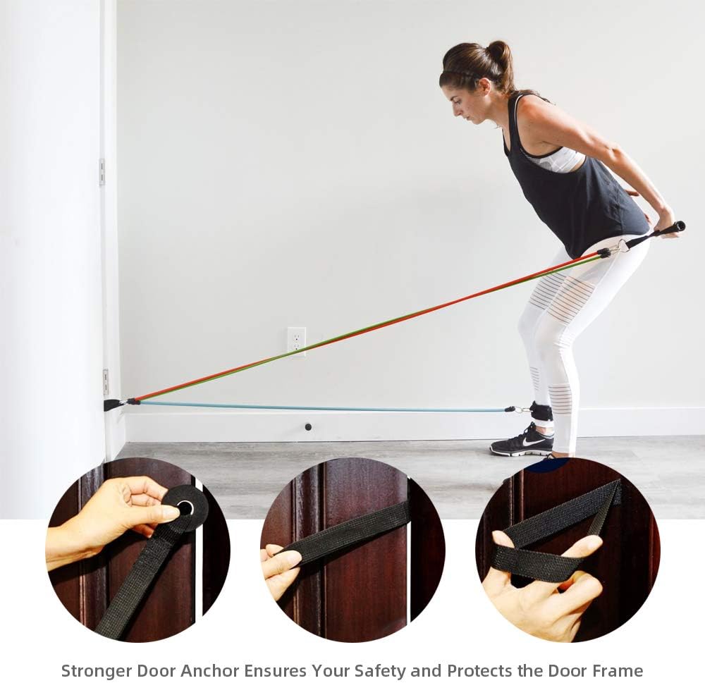 Ejercicio y fitness Correas de Tobillo y Anclaje para Puerta LYCAON