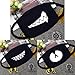 [Top Quality] Unisex Black Cute Bear Mask-Fomei Exo Anti Dust Face Mouth Black Mask for Man and Woman to Go Outside, Made Of 100% Cotton, With High Quality Tailors and Bigger Clear Cute Print (5 Pack)