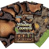 Arcknight The Winding Caverns Roleplaying Battlemaps; 16 Modular RPG Maps in 8 Double-Sided Pages, 1" Square Grid, Modular &amp; Versatile Design for Tabletop Gaming - for Dungeons &amp; Dragons &amp; Pathfinder