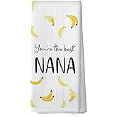XPH Nana Banana Gifts Kitchen Dish Towels, Funny Gifts for Grandma from Grandkids Grandchildren Grandson Granddaughter, Best Grandmother Gifts Hand Towels Kitchen Tea Towels Decorations, 16x24inch