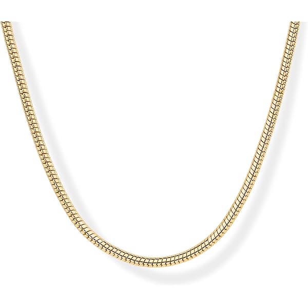 【SHAPES STUDIO】Herringbone Snake 18K チョーカー ネックレス Amazon.com: Shapes Studio 18K Gold Plated Titanium