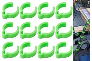 FANCYTARK 12 Pack Coiled Hose Clips Compatible with Festool Sander & Dust Extractor, Dust Hose Clips for Festool 27mm Vacuum Hoses - Green