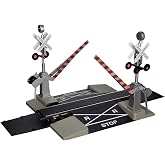 Bachmann Trains Steel Alloy Track with Operating Crossing Gate - G Scale | Steel Alloy Track, Operating Crossing Gate - Large "G" Scale, For Indoor Use Only, 96214