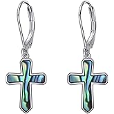 Cross Earrings 925 Sterling Silver Dangle Earring Gifts for Women