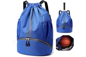 K Y KANGYUN Swim Bag Sports Drawstring Backpack Gymbag- Sackpack Shoes Compartment Wet Proof Pocket String Bag for Travel Men