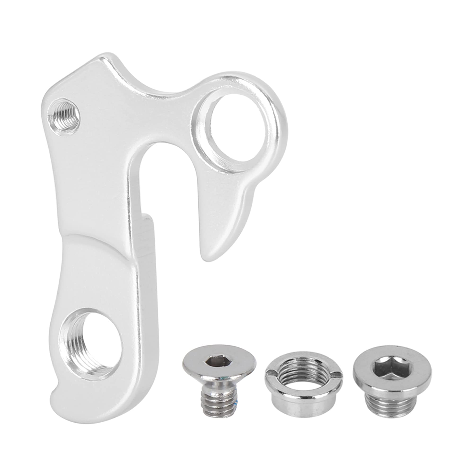 X AUTOHAUX Bicycle Tail Hook Rear Derailleur Hanger Frame Gear Hook Silver Tone