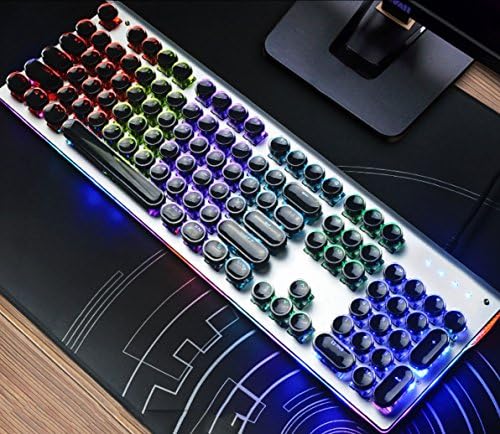HUOFEINIAO Gaming Mechanical Gaming Keyboard Water Wafer Mechanical Keyboard Green Axis Black Shaft Glaze Transparent Internet Cafes Internet Cafes Notebook Desktop Keyboard