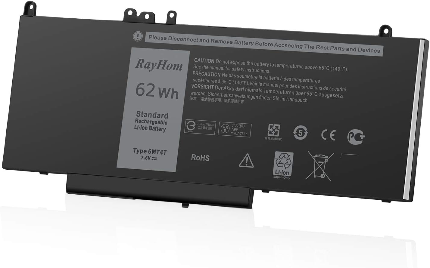RayHom Replacement 6MT4T Laptop Battery for Dell Latitude