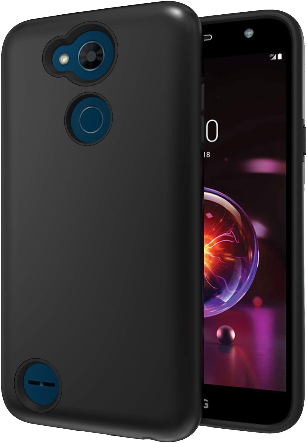 SENON LG Fiesta LTE Case,LG X Charge Case, Hybrid Dual Layer Shock-Absorption Protective Cover Shell LG Fiesta LTE,Black