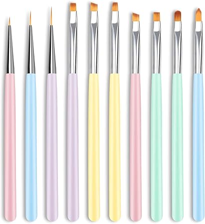 Amazon Decdeal ネイルアートブラシ ネールアートペン ネールブラシセット マニキュアツールキット Uv用 ネイルツール ネイル用品 水彩 油性 ラインドローイング 10本 Decdeal ネイルブラシ 通販