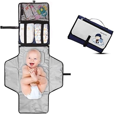 cream baby changing mat