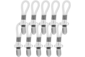 Garneck 10pcs Dish Towel Cotton Rope Clip Tea Towels Hook Cotton Rope Hanging Clip Bath Towel Rack