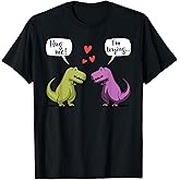 T-Rex Dinosaur Couple Hug Me Valentines Day Boyfriend Girl T-Shirt