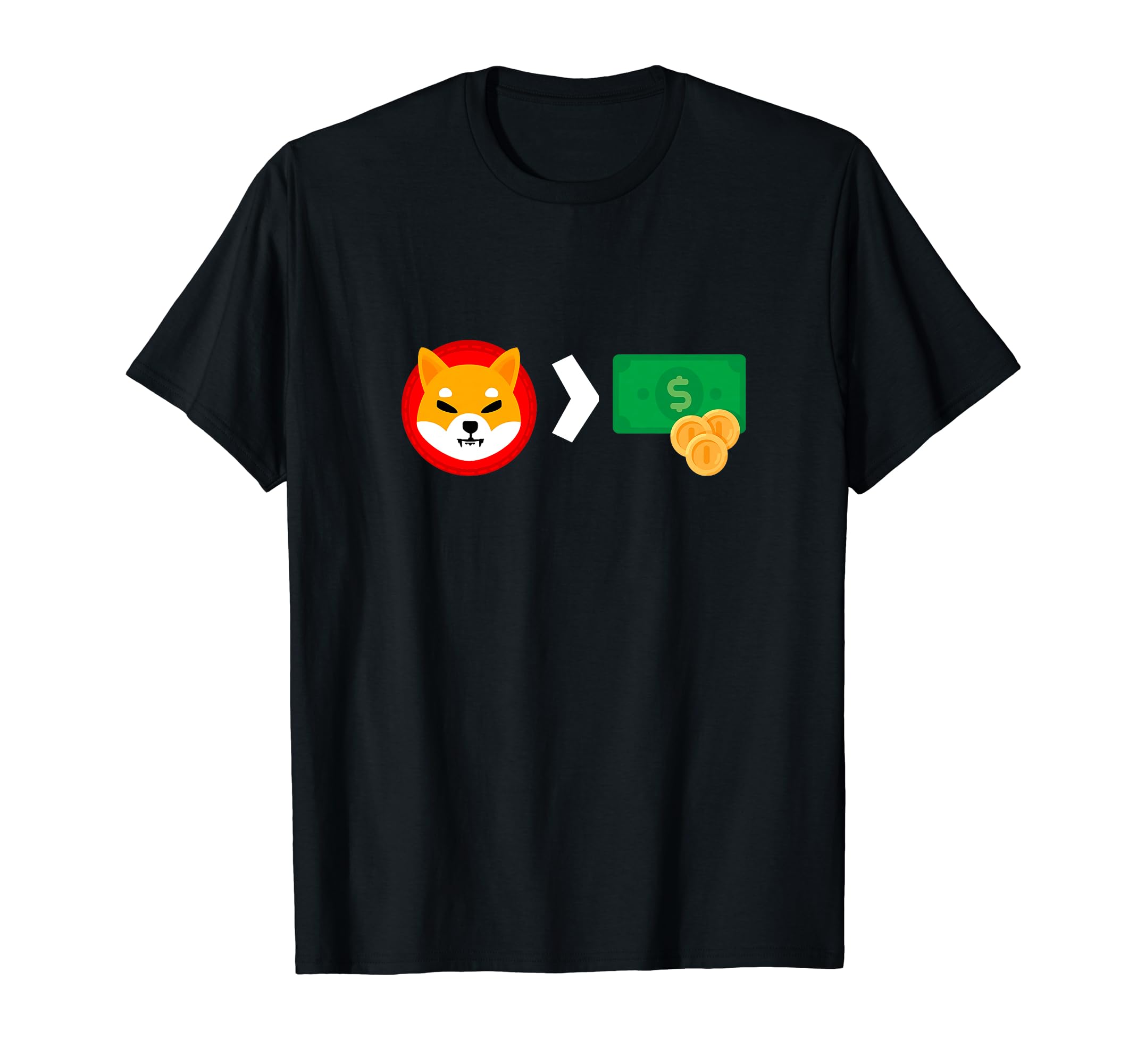 Shiba Inu Coin Vs Dollar Bill Blockchain Cryptocurrency HODL T-Shirt