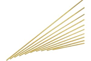 uxcell 2mm x 200mm Brass Round Rod, Metal Solid Shaft Rods Lathe Bar Stock for DIY Crafts Model Car Helicopter Airplane 10pcs