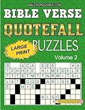 Bible Verse Quotefall Puzzles Vol.2: 60 New large print Bible verse drop quote or Fallen Phrase puzzles (Volume 2) by Gary W. Watson